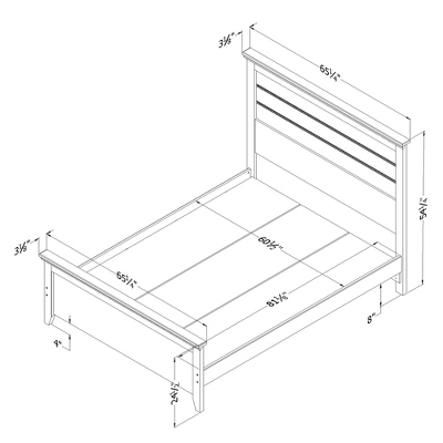 Queen Lionel Bed Set - South Shore - Image 8