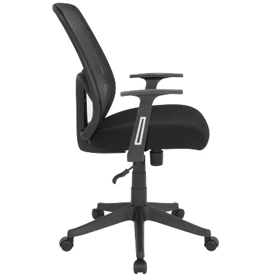 Flash Furniture Salerno Series High Back Black Mesh Office Chair With Arms - Image 3
