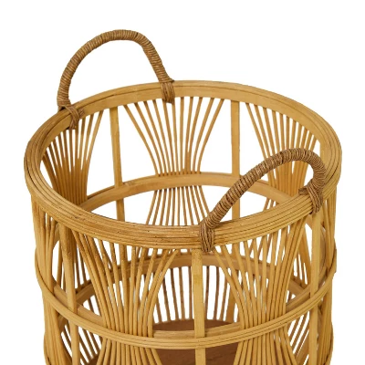 Set Of 3 Wood Baskets Brown - Olivia & May - Image 3