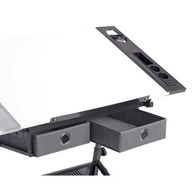 Core Drawing Table And Stool Set Charcoal Black/White - Studio Designs - Image 12