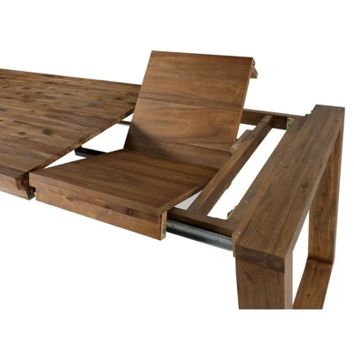 5pc Rasmus Extendable Dining Table Set With 2 Benches And 2 Armchairs Chestnut - Boraam - Image 8