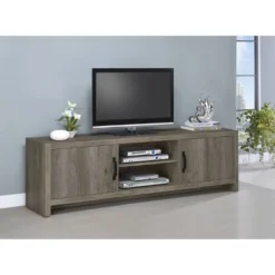 Hays 2 Door TV Stand For TVs Up To 80" Gray Driftwood - Coaster