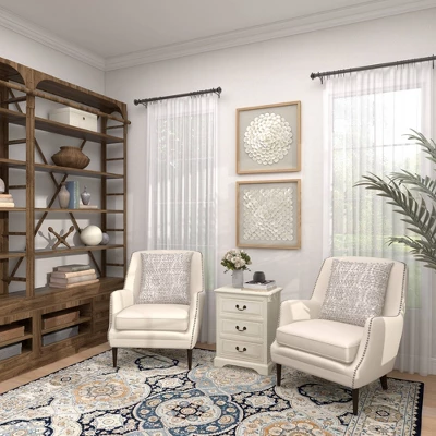 Wood 3 Stack Nightstand Antique Ivory - Olivia & May - Image 14