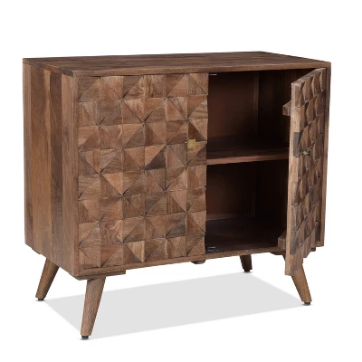 Veneto Accent Cabinet Walnut - Steve Silver Co. - Image 3