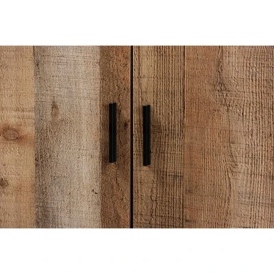 4 Door Cyrille Wood Shoe Cabinet Brown - Baxton Studio - Image 3