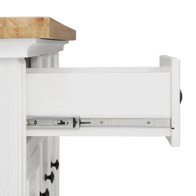 Julia Wood Top Island With 2 X-Back Stools - Crosley - Image 13