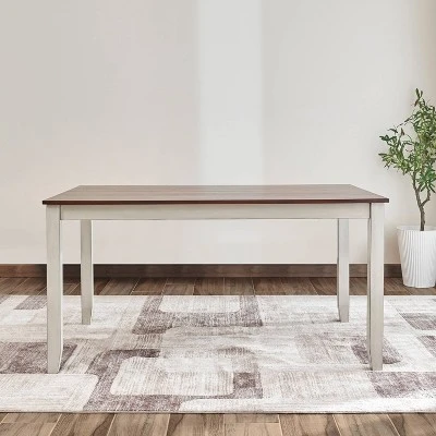 Ellsworth Wood Dining Table Medium Brown - Vifah