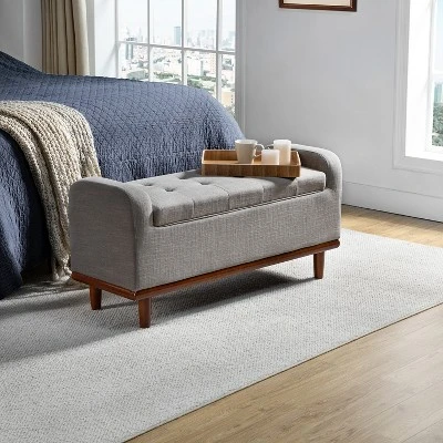 Edgaro Upholstered Storage Bench For Bedroom| ARTFUL LIVING DESIGN - Image 14