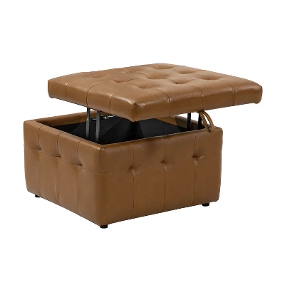 Javier Genuine Leather Upholstered Sofa Set 87" Wide Sofa With Removable Back Cushions And Hidden Interior Storage | ARTFUL LIVING DESIGN - Image 7