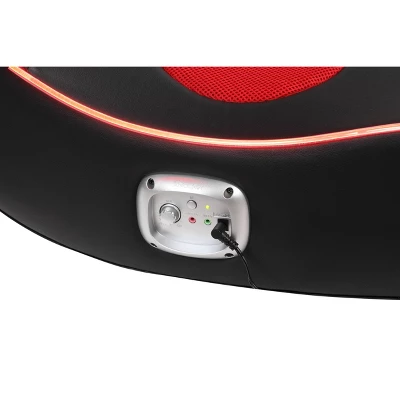 Flash Neo Fiber LED Wired Audio Floor Rocker Gaming Chair Red/Black - X Rocker - Image 5