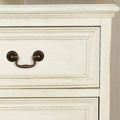 Wood 3 Stack Nightstand Antique Ivory - Olivia & May - Image 4