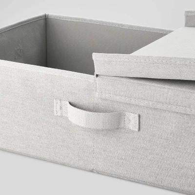 Underbed Fabric Bin With Lid Light Gray - Brightroom™ - Image 2