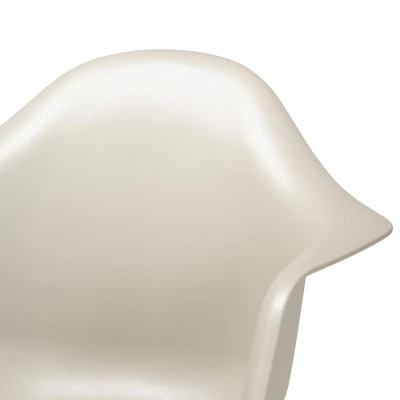 4pc Galen Plastic And Wood Dining Chair Set - Baxton Studio - Image 2