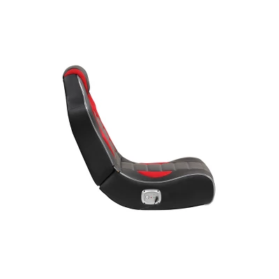 Flash Neo Fiber LED Wired Audio Floor Rocker Gaming Chair Red/Black - X Rocker - Image 2