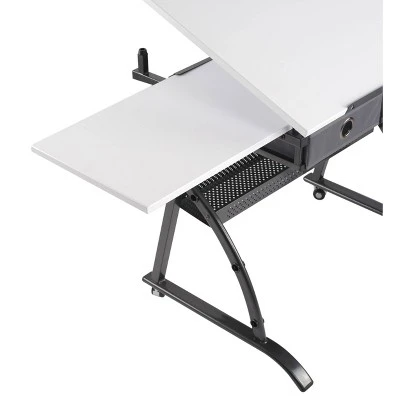 Core Drawing Table And Stool Set Charcoal Black/White - Studio Designs - Image 13