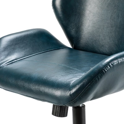 Juli Mid-Back Vegan Leather Office Task Chair With Adjustable Height Home Task Chair | Karat Home - Image 5