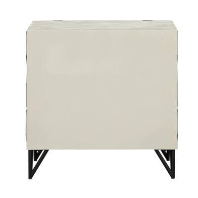 Timmie Mid-Century Modern 3 Drawer Storage Accent Chest Rubbed White - Treasure Trove - Image 3