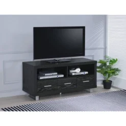 Alton 3 Drawer TV Stand For TVs Up To 55" Black Oak - Coaster