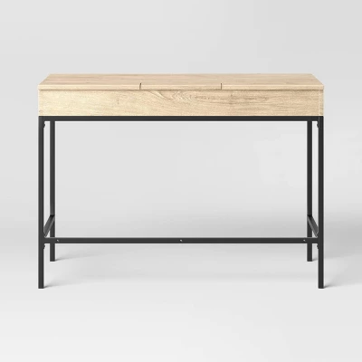 Loring Wood Writing Desk With Drawers And Charging Station - Threshold⢠- Image 3