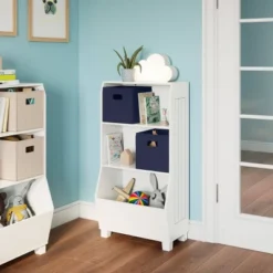 23" Kids' Bookcase With Toy Organizer And 2 Bins - RiverRidge Home