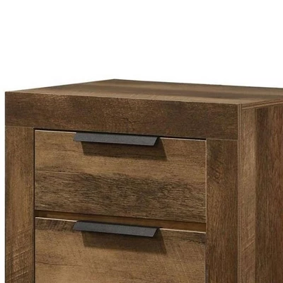 22" Morales Nightstand Rustic Oak Finish - Acme Furniture - Image 4