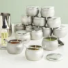 Bright Creations 24 Pack 4 Oz Round Metal Candle Tins With Lids For Candle Making, Small Business, Home Crafts (3 X 2 In)