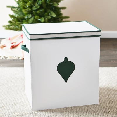 Household Essentials Ornament Storage Chest With 48 Pockets Green - Image 2