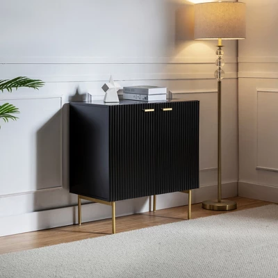 Knossos 30" Tall 2-Door Accent Storage Cabinet With Metal Legs | KARAT HOME - Image 12