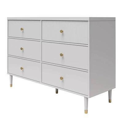 Elizabeth 6 Drawer Dresser Gray - CosmoLiving By Cosmopolitan - Image 3