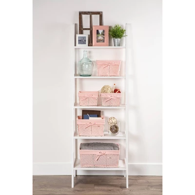 Design Imports Set Of 5 Antique White Chicken Wire Liner Baskets Blush - Image 7