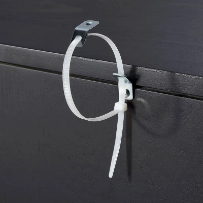 66" East Bluff Woven Cabinet Black - Threshold⢠Designed With Studio McGee - Image 4