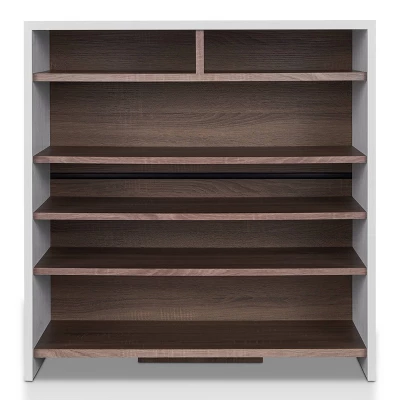 Farrar Contemporary Shoe Cabinet Chestnut Brown/White - HOMES: Inside + Out - Image 3