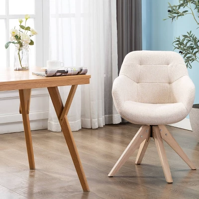 Upholstered Swivel Dining Armchair - Kinwell - Image 11