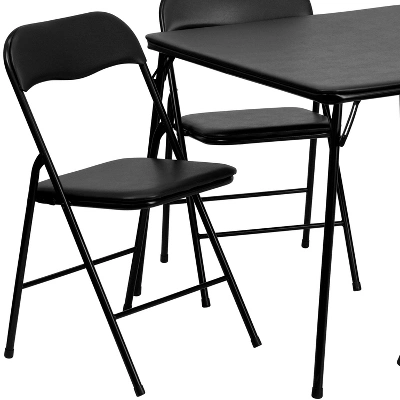 Emma And Oliver 5 Piece Folding Card Table And Chair Set - Image 6