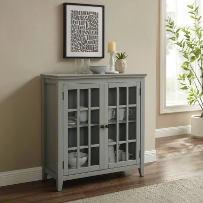 Largo Double Door Cabinet Gray - Linon - Image 10