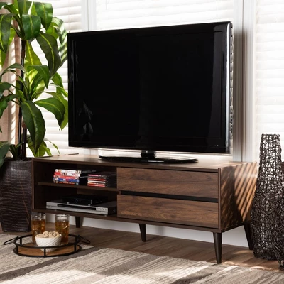 TV Stand For TVs Up To 50" Suli Wood Brown - Baxton Studio - Image 5