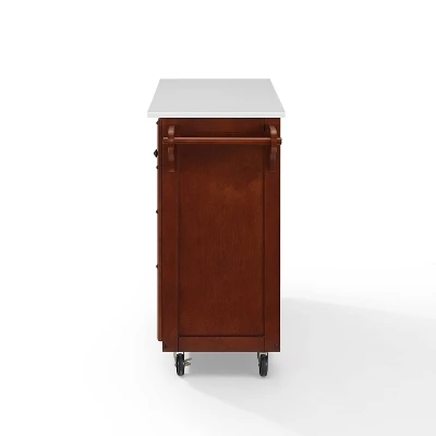 Eleanor Granite Top Kitchen Cart Mahogany - Crosley - Image 12
