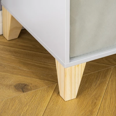 HOMCOM 47" Kids Reading Nook Organizer, Freestanding 15-Cubby Bookcase Storage Cabinet With Cushioned Seat For Toys, Books, Clothes - Image 4