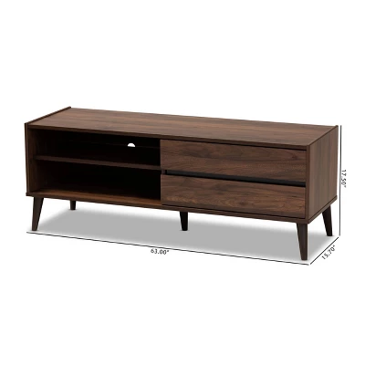 TV Stand For TVs Up To 50" Suli Wood Brown - Baxton Studio - Image 9