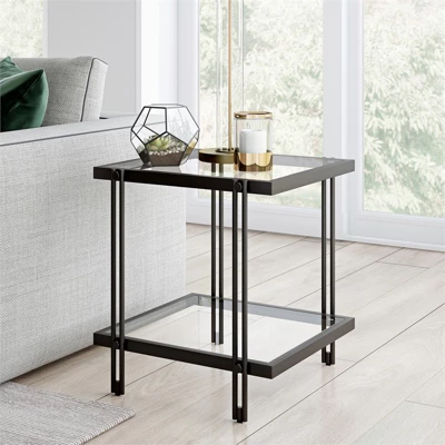 Metal Side Table In Black - Henn&Hart - Image 4