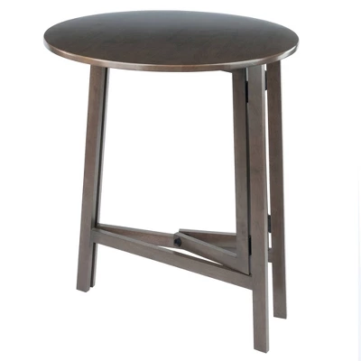 Torrance High Round Bar Height Table Oyster Gray - Winsome - Image 2
