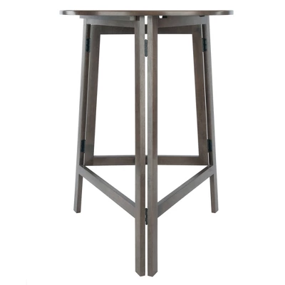 Torrance High Round Bar Height Table Oyster Gray - Winsome - Image 7
