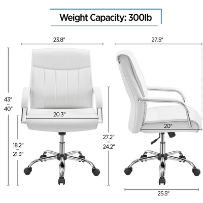 Yaheetech Office Chair Big And Tall Desk Chair Padded Armrests - Image 2