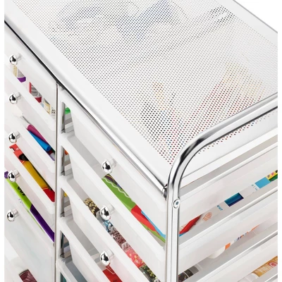 Whitmor 12 Drawer Storage Cart White