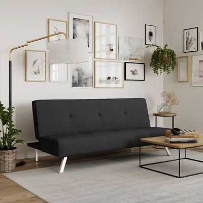 Sorenson Convertible Futon Sofa Bed Charcoal - Serta - Image 11