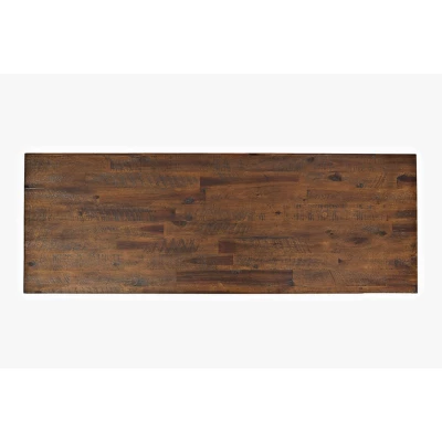 Wooden Sofa Table With 3 Drawers & 2 Shelves Brown - Benzara - Image 6