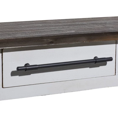 Farmhouse Wood Rectangle Console Table White - Olivia & May - Image 5