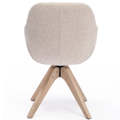 Upholstered Swivel Dining Armchair - Kinwell - Image 2