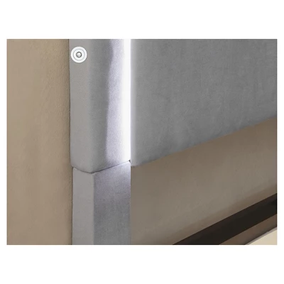 Shanelle Modern Fabric Platform Bed With Led Trim - MiBasics - Image 3