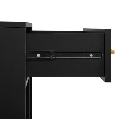 42.25" Juno Record Storage Cube Bookcase With Speaker Black/Black - Crosley - Image 11